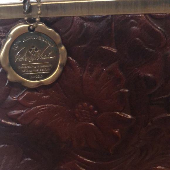 Patricia Nash Brown Leather Crossbody Clutch - Picture 2 of 4